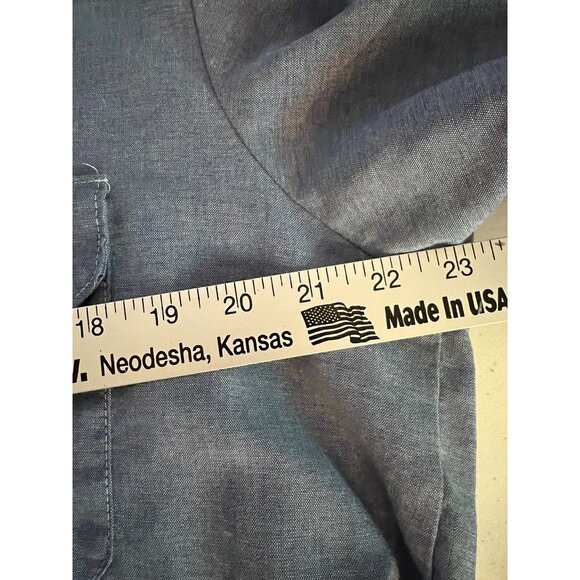 Dickies Mens Short Sleeve Work Shirt Large 50% Polyester 50% Cotton Blue - Picture 4 of 5